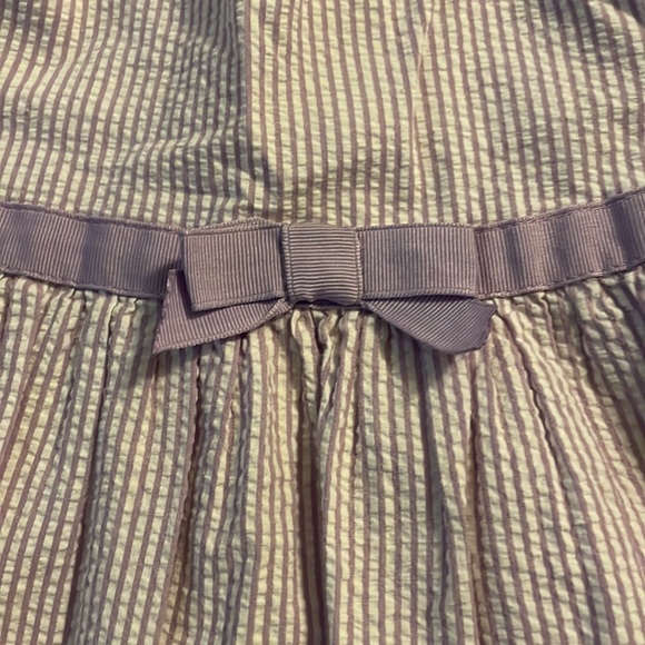 Adorable sear sucker purple + white striped girls dress. Girls size 6. Like new! - Picture 4 of 5